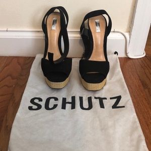 SCHUTZ Platform heels - Black and Nude Size 6